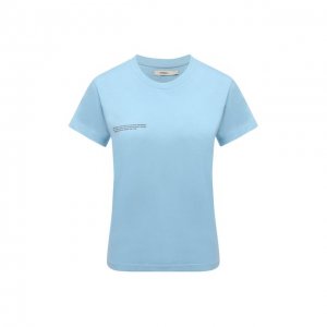 Хлопковая футболка PANGAIA. Цвет: голубой