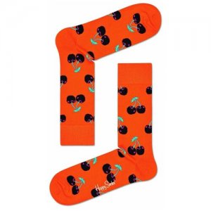 Носки унисекс Cherry Sock с вишенками (Размер: 29) (Цвет: оранжевый) Happy Socks. Цвет: оранжевый