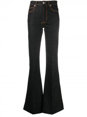 Расклешенные джинсы с завышенной талией Alexander McQueen. Цвет: черный