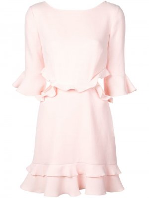 Платье мини с оборками Rachel Zoe. Цвет: розовый