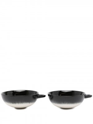 Набор из двух чашек для эспрессо (80 мл) коллаборации с Serax Ann Deumelemeester X. Цвет: черный