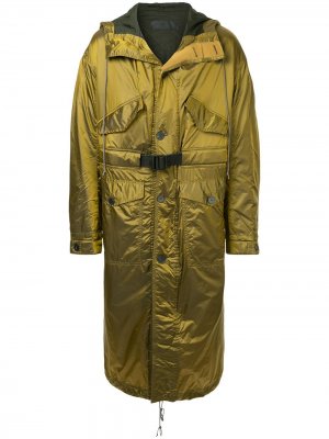 Удлиненное пальто мешковатого кроя Haider Ackermann. Цвет: зеленый