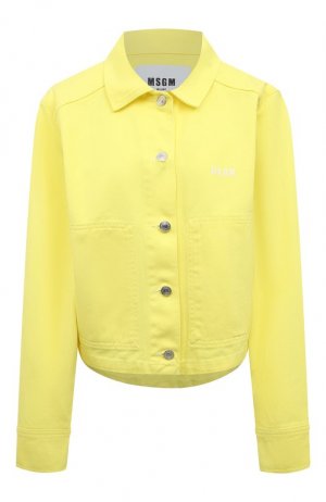 Джинсовая куртка MSGM. Цвет: жёлтый