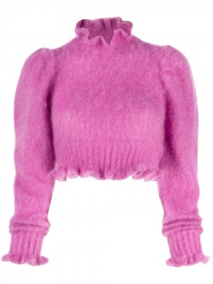 Укороченный свитер с длинными рукавами Wandering. Цвет: розовый