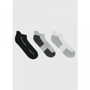 Носки OSTIN, 3 пары, размер 45-47, серый O'STIN. Цвет: серый/светло-серый