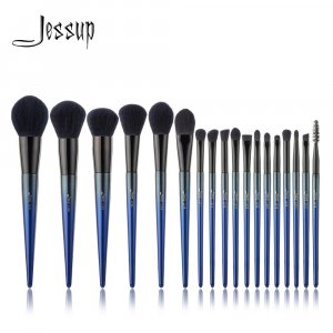 Набор профессиональных кистей для макияжа, 18 штук (Royal Blue) Jessup