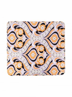 Одеяло с абстрактным принтом Emilio Pucci Junior. Цвет: фиолетовый