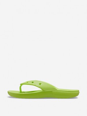 Шлепанцы Classic Flip, Зеленый Crocs. Цвет: зеленый