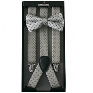 Подтяжки + галстук-бабочка серые с рисунком размер: цвет: Серый арт. 980004 LINDENMANN
