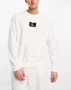 Белый свитшот для отдыха CK 96 Calvin Klein. Цвет: белый
