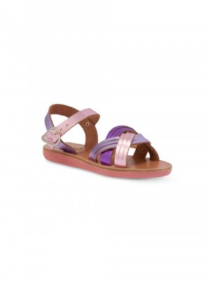 Кожаные сандалии Electra для маленьких девочек и , сиреневый Ancient Greek Sandals