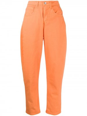 Зауженные джинсы с завышенной талией IRENEISGOOD. Цвет: оранжевый
