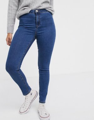 Укороченные выбеленные джинсы скинни -Синий Glamorous