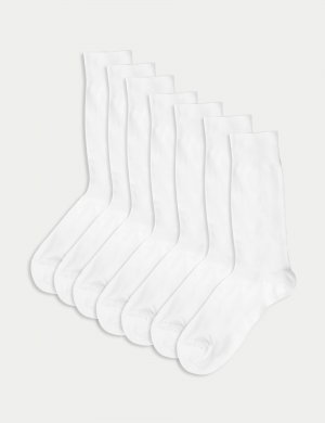7 пар носков Cool & Fresh с высоким содержанием хлопка , белый Marks Spencer