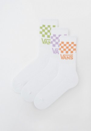 Носки 3 пары Vans WM Basic Crew Socks. Цвет: белый