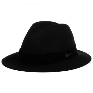 Шляпа , размер 59, черный Herman. Цвет: черный