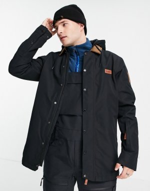 Черная горнолыжная куртка с воротником Throw-Down-Черный цвет Planks