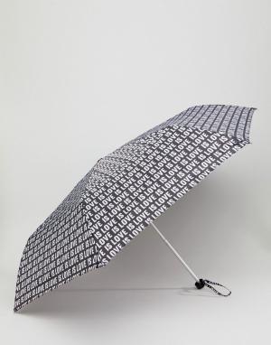Зонт с принтом Love Monki. Цвет: черный