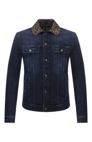 Джинсовая куртка Dolce & Gabbana. Цвет: синий