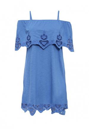 Платье Topshop TO029EWKDM83. Цвет: голубой
