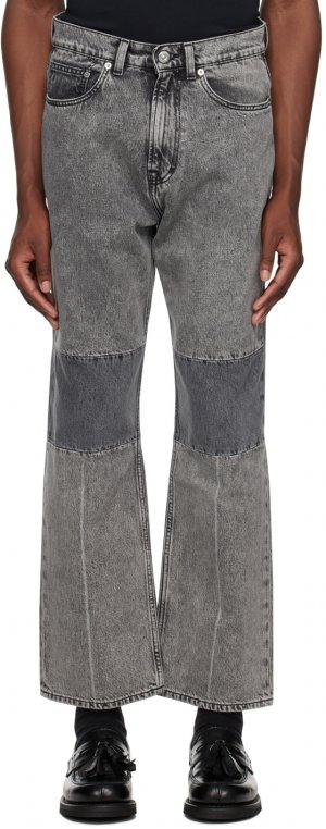 Серые удлиненные джинсы третьего кроя Our Legacy