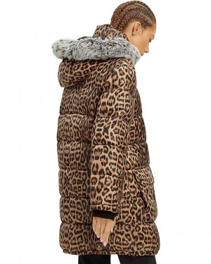 Куртка Ozzy Mid-Length Puffer Jacket, леопардовый UGG