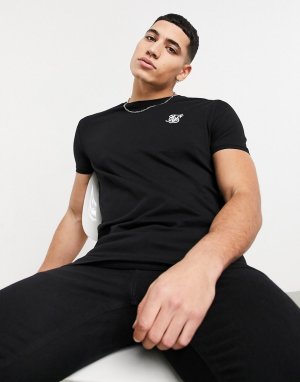 Черная спортивная футболка -Черный цвет SikSilk