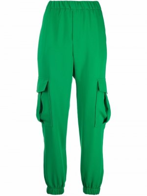 Зауженные брюки с карманами P.A.R.O.S.H.. Цвет: зеленый