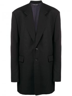 Пальто свободного кроя в стилистике блейзера Y / Project. Цвет: черный
