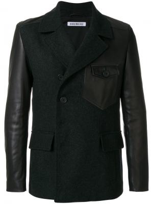 Классический пиджак с панельными дизайном Dirk Bikkembergs. Цвет: чёрный