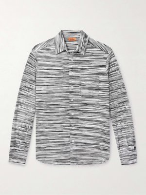 Рубашка из хлопкового джерси, окрашенная в космическом стиле MISSONI, серый Missoni