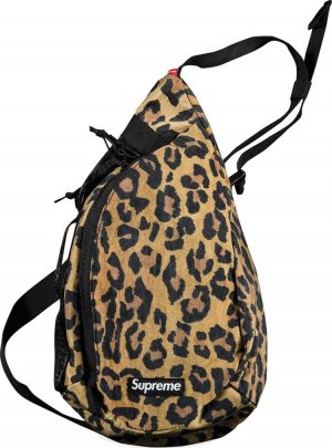 Сумка Sling Bag Leopard, коричневый Supreme