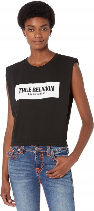 Топ Padded Shoulder Top , черный True Religion