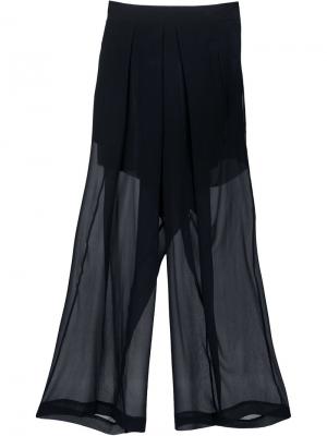 Укороченные прозрачные брюки Isabel Benenato. Цвет: чёрный