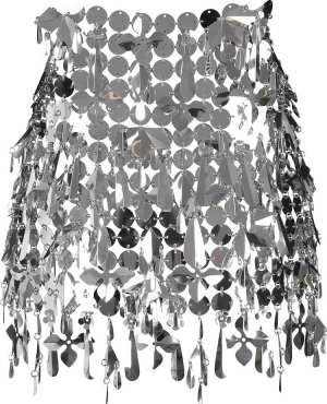 Юбка Jupe Mini Skirt 'Silver', серебряный Paco Rabanne