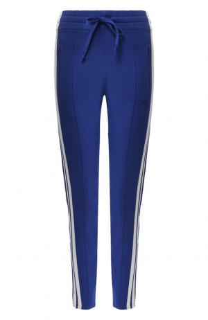 Укороченные брюки с контрастными лампасами Isabel Marant Etoile. Цвет: синий