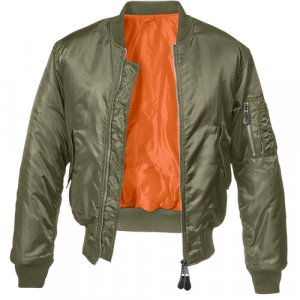 Бомбер Fly jacket MA1 , размер XL, зеленый Brandit. Цвет: зеленый/оливковый