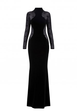 Платье ELISABETTA FRANCHI. Цвет: черный
