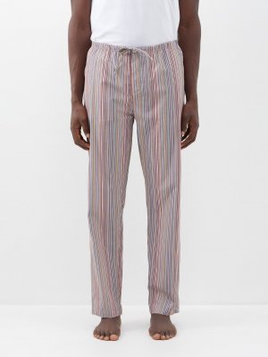 Пижамные брюки из хлопка с фирменными полосками , мультиколор Paul Smith