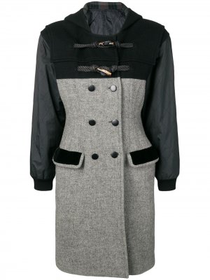 Двубортное пальто с капюшоном Jean Paul Gaultier Pre-Owned. Цвет: серый