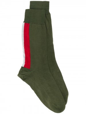 Носки с полосками Marni. Цвет: зеленый