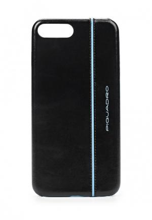Чехол для iPhone Piquadro 8 Plus BLUE SQUARE. Цвет: черный