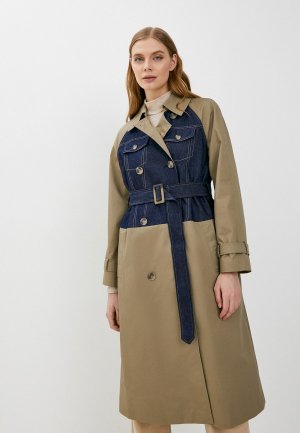 Плащ Vassa&Co. Pin Code. Цвет: хаки
