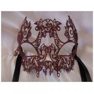Блестящая красная маска (8717) Giacometti. Цвет: красный