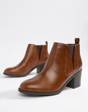 Ботинки челси на каблуке -Светло-коричневый Office