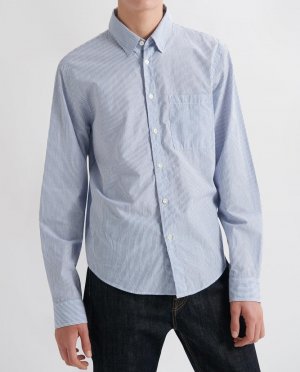 Тонкая мужская рубашка с длинными рукавами , синий Loreak Mendian