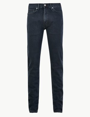 Зауженные мужские джинсы, Marks&Spencer Marks & Spencer. Цвет: синий/черный