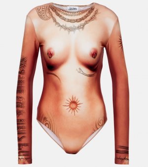 Боди из коллекции татуировок , бежевый Jean Paul Gaultier