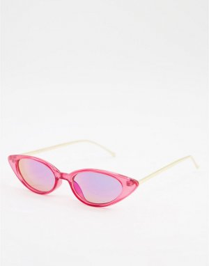 Солнцезащитные очки с оправой формы кошачий глаз -Розовый цвет AJ Morgan
