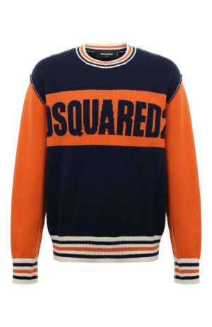 Шерстяной свитер Dsquared2. Цвет: оранжевый